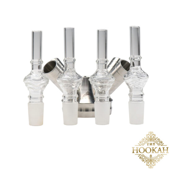 Drilled 18/8 glass bevel adapter - THE HOOKAH