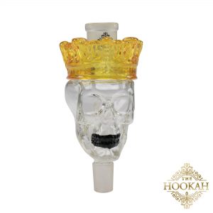 Skull-Molassefänger aus Glas mit abnehmbarer Krone