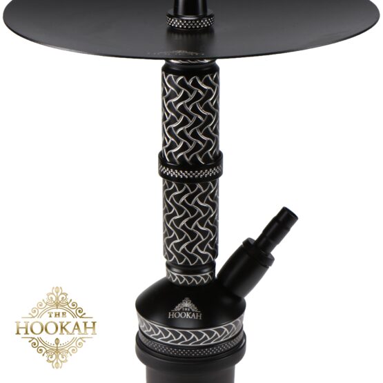 "VENOM Shisha Rauchsäule in Black Matt mit Detailausschnitten"