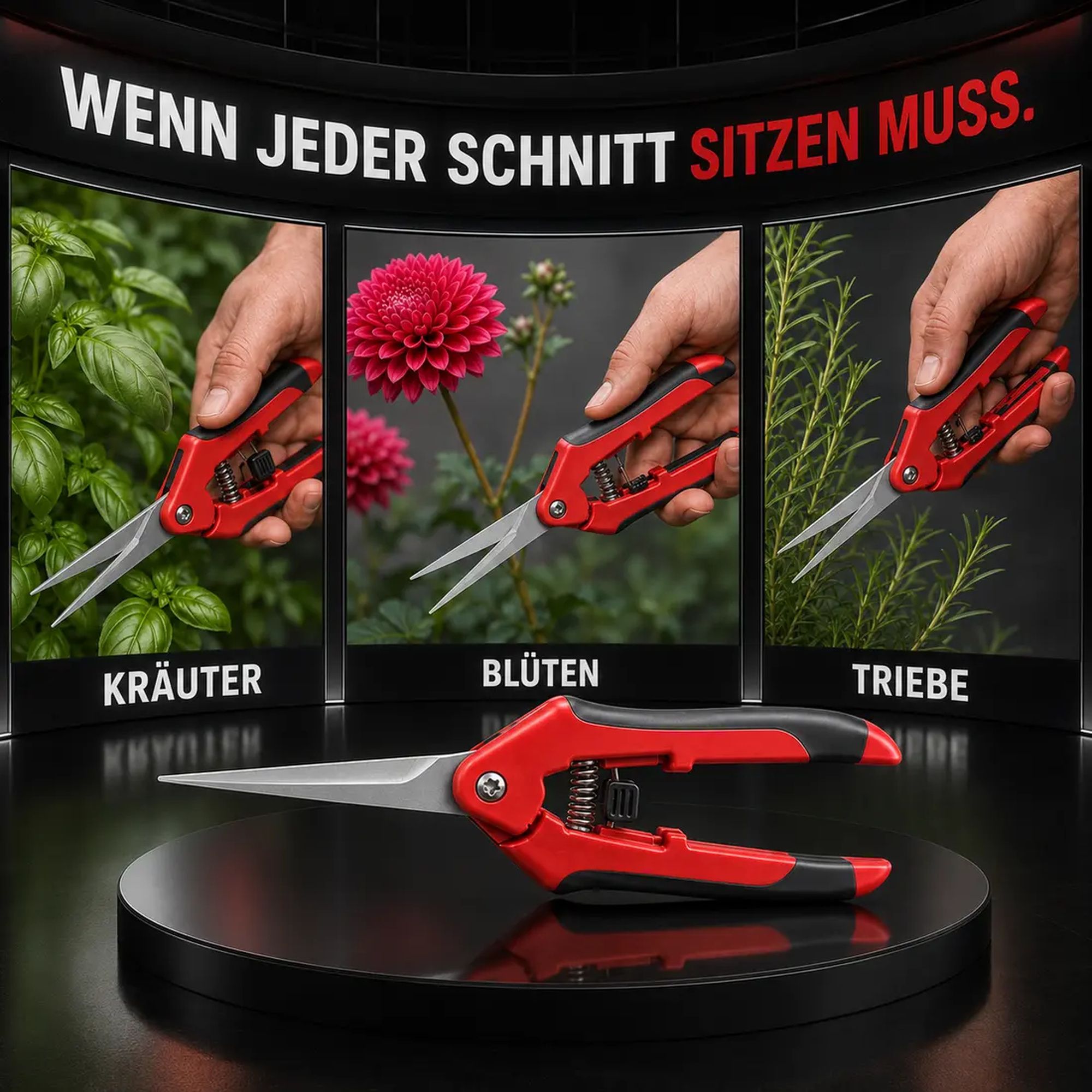 Schwertkrone Präzisionsschere 20 cm für Kräuter, Bonsai und Pflanzen – Bild 2
