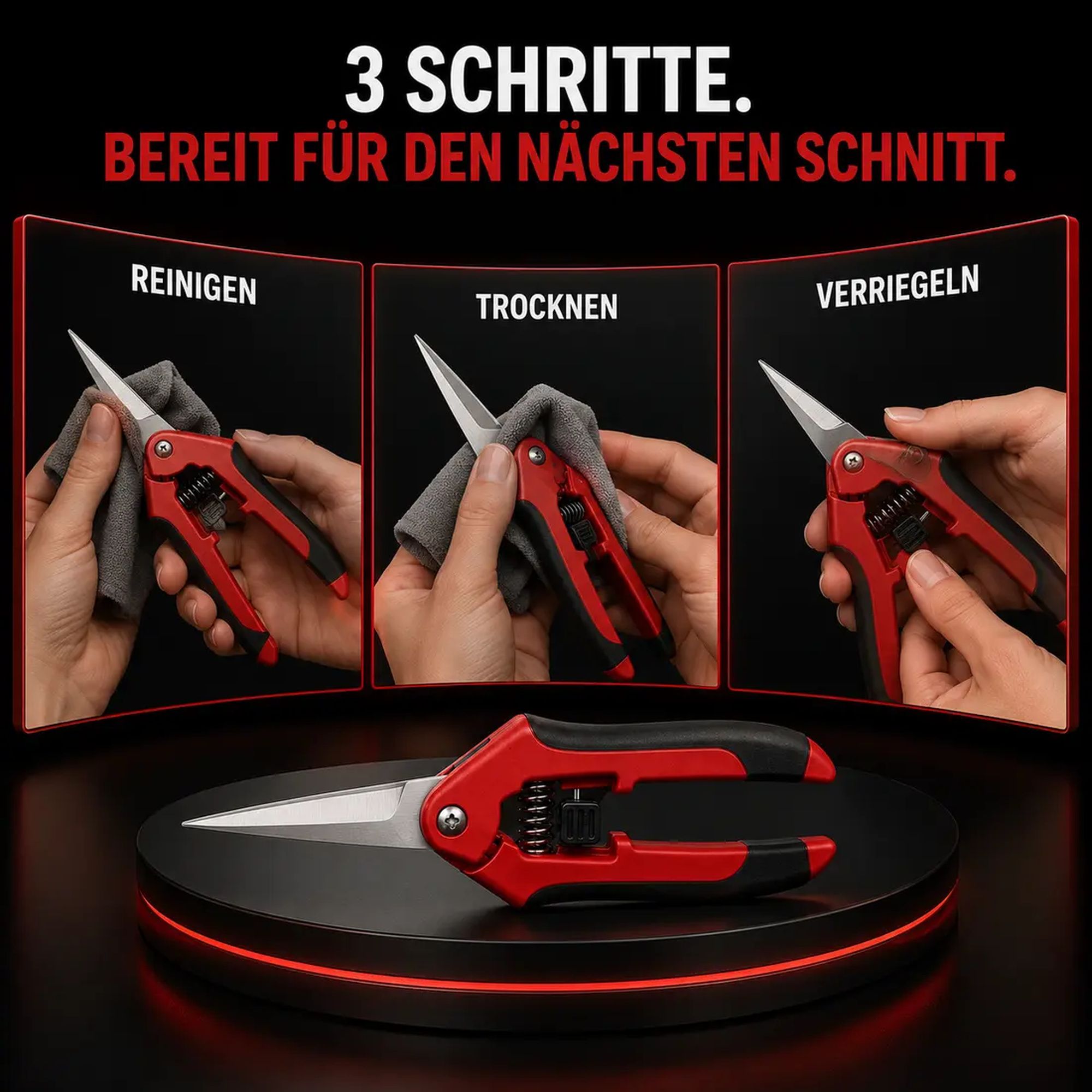 Schwertkrone Präzisionsschere 20 cm für Kräuter, Bonsai und Pflanzen – Bild 6
