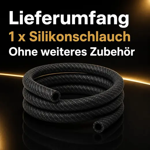 Shisha-Silikonschlauch Carbon Schwarz Matt – Lieferumfang