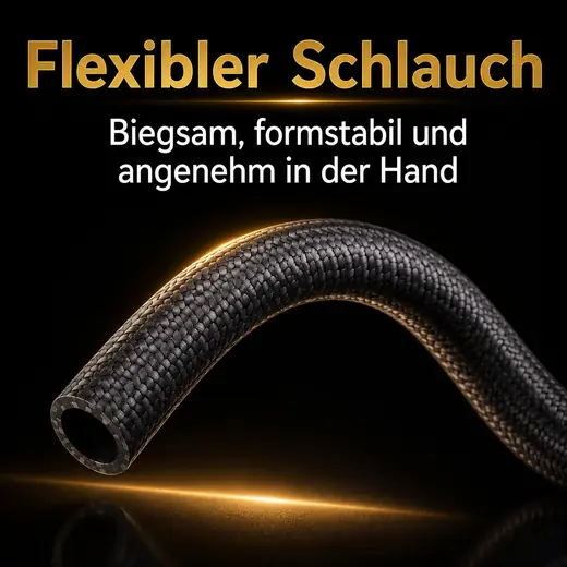 Shisha-Silikonschlauch Carbon Schwarz Matt – flexible und knickfeste Ausführung