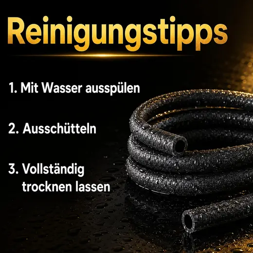 Shisha-Silikonschlauch Carbon Schwarz Matt – Reinigung und Pflege