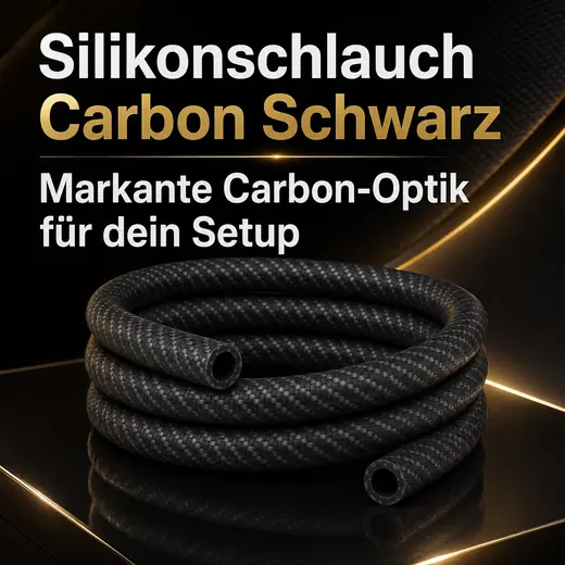 Shisha-Silikonschlauch Carbon Schwarz Matt – Anwendung an der Shisha