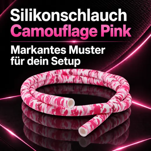 Shisha-Silikonschlauch Camouflage Pink – Anwendung an der Shisha