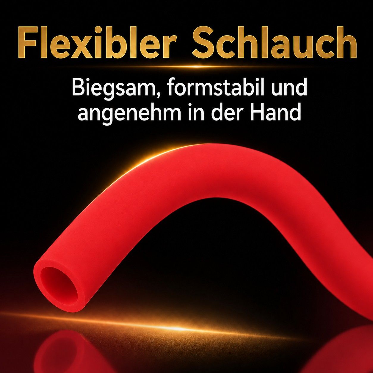 Shisha-Silikonschlauch Rot Matt – flexible und knickfeste Ausführung
