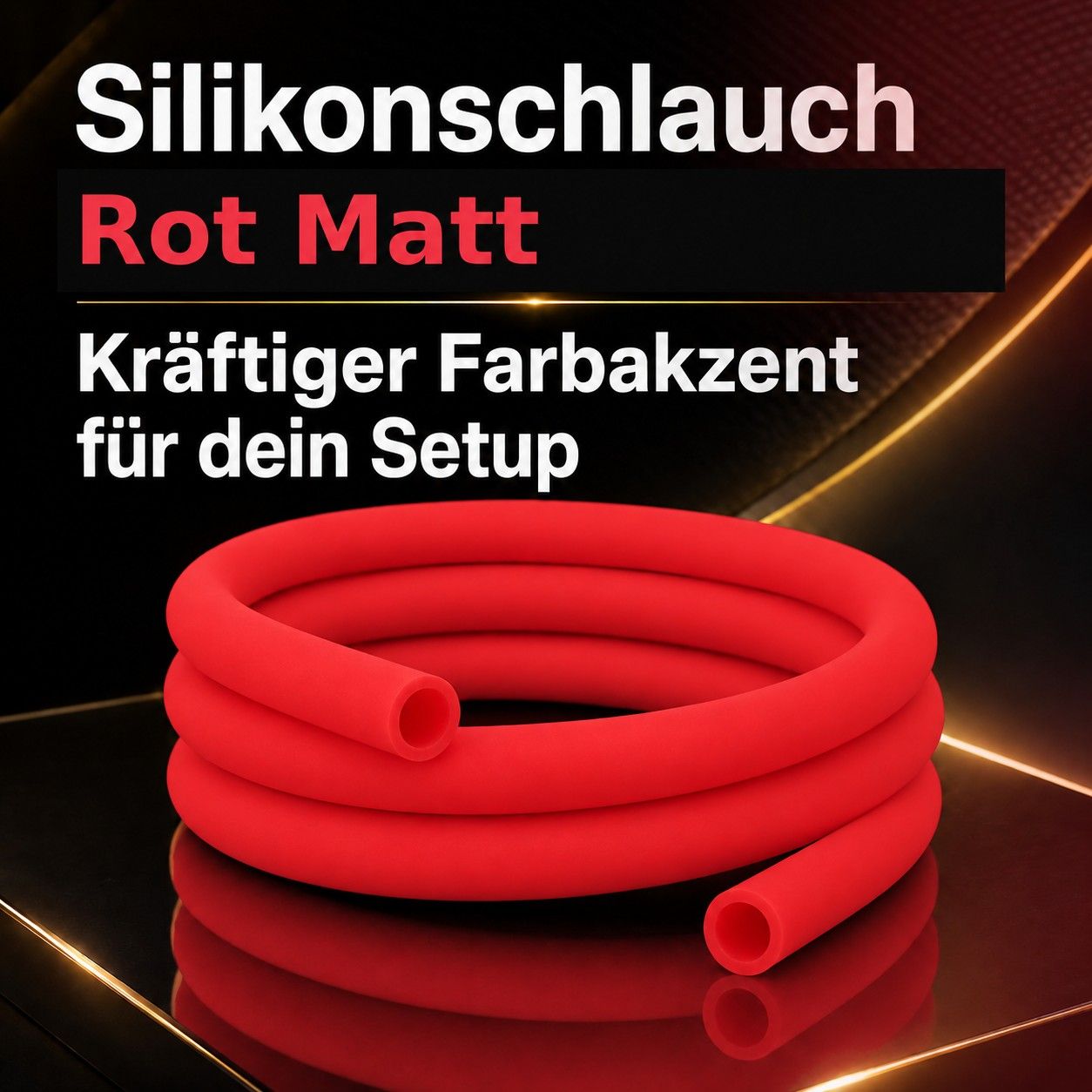 Shisha-Silikonschlauch Rot Matt – Anwendung an der Shisha