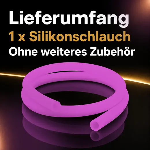 Silikonschlauch Violett Matt – Lieferumfang