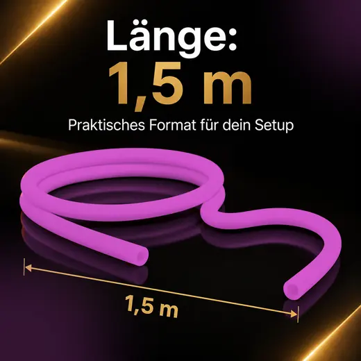 Silikonschlauch Violett Matt – Länge ca. 1,5 m