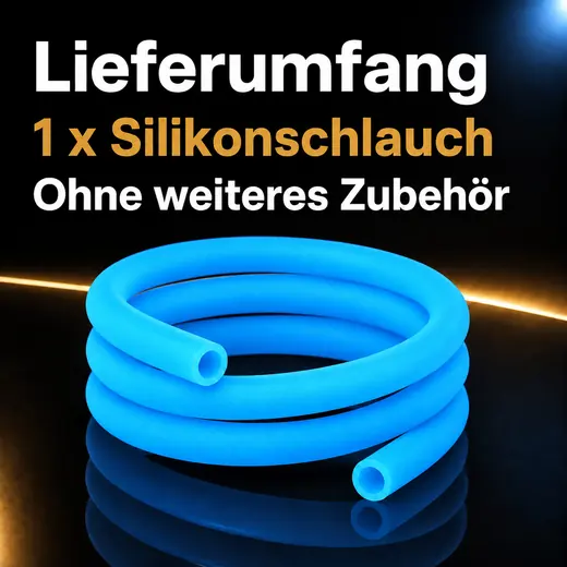 Shisha-Silikonschlauch WOODOO Blau – Lieferumfang