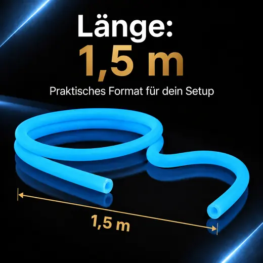 Shisha-Silikonschlauch WOODOO Blau – Länge ca. 1,5 m
