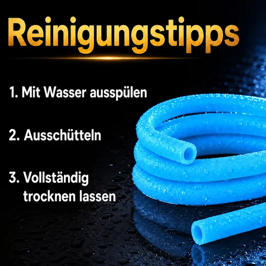 Shisha-Silikonschlauch WOODOO Blau – Reinigung und Pflege