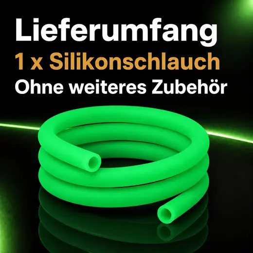 Shisha-Silikonschlauch WOODOO Grün – Lieferumfang
