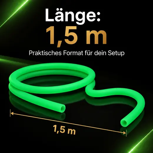 Shisha-Silikonschlauch WOODOO Grün – Länge ca. 1,5 m