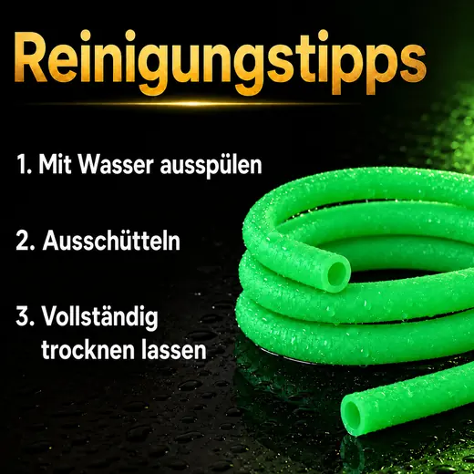 Shisha-Silikonschlauch WOODOO Grün – Reinigung und Pflege