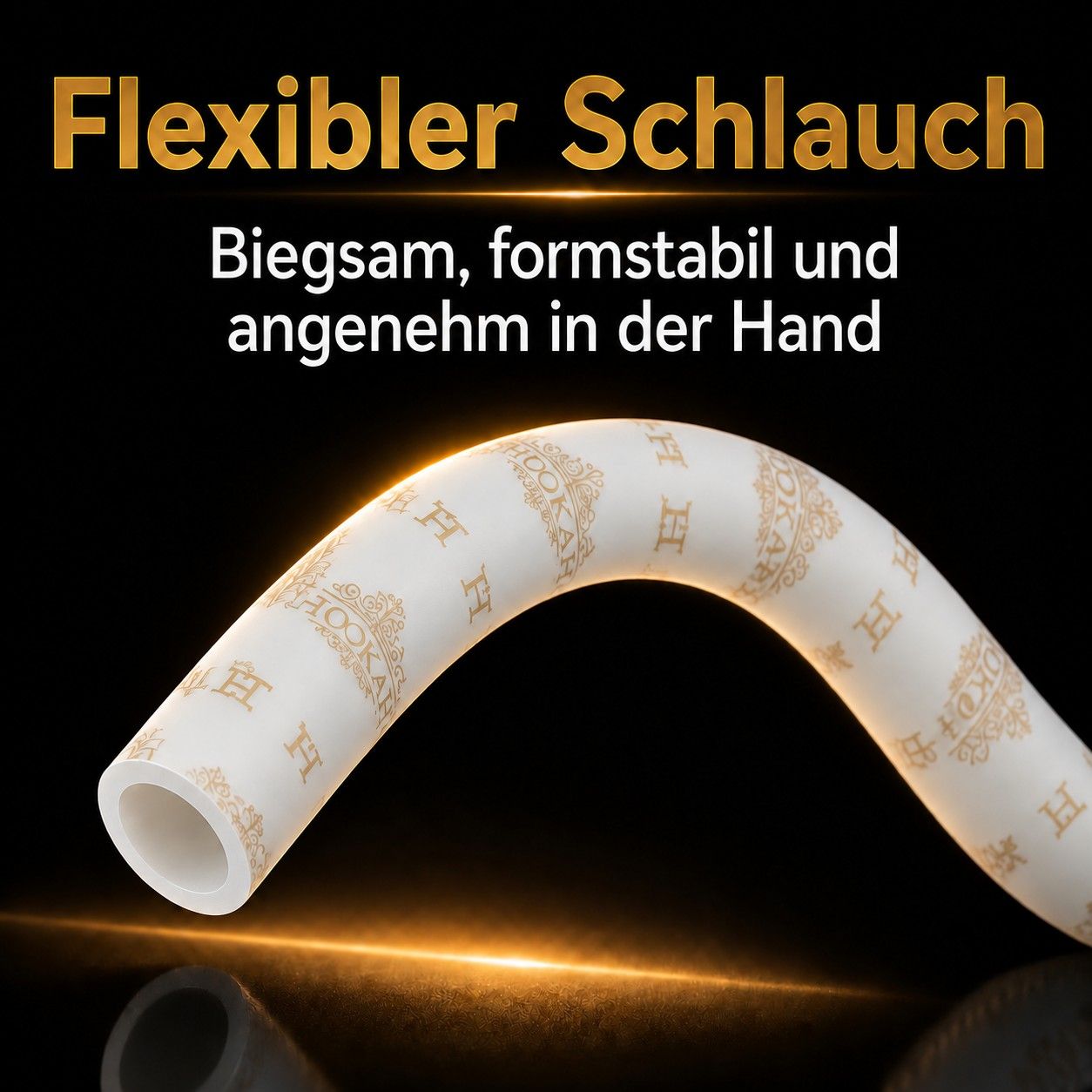 THE HOOKAH White Silikonschlauch – flexible und knickfeste Ausführung