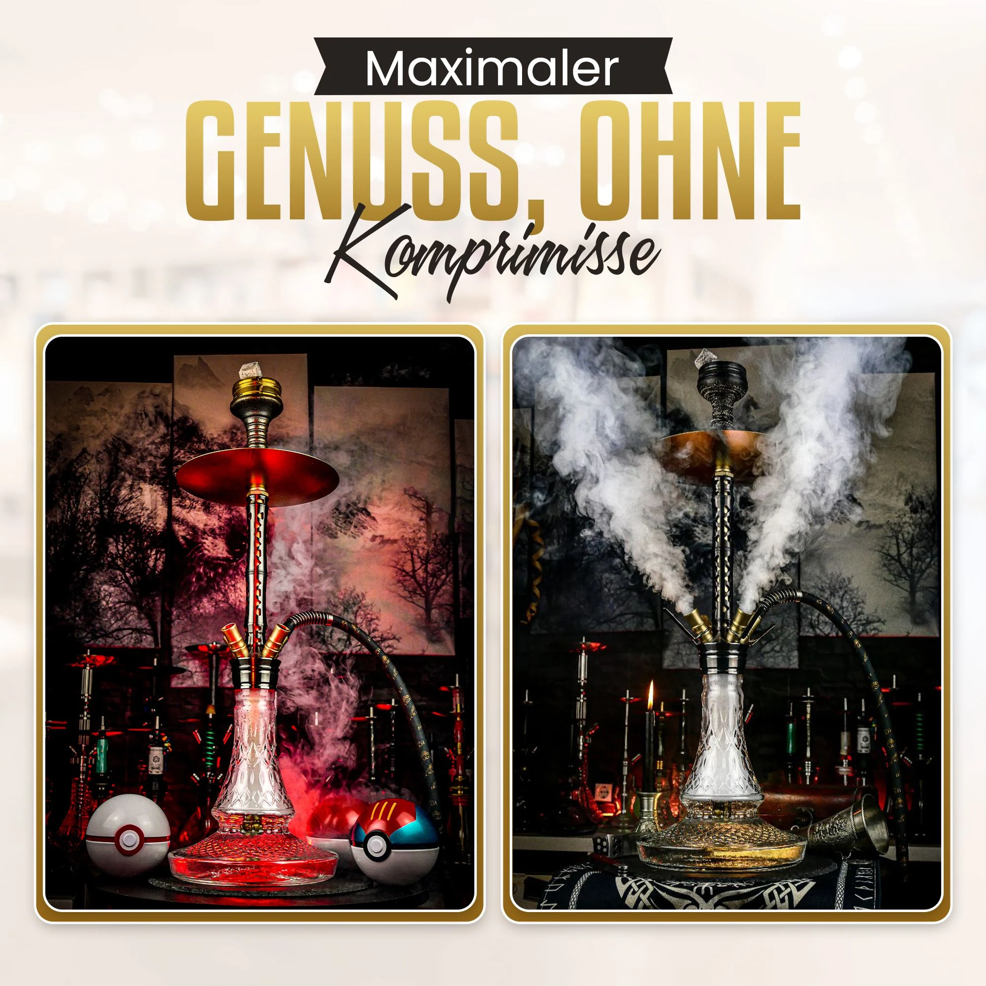 Bumblebee Shisha in Schwarz und Gelb – Produktansicht