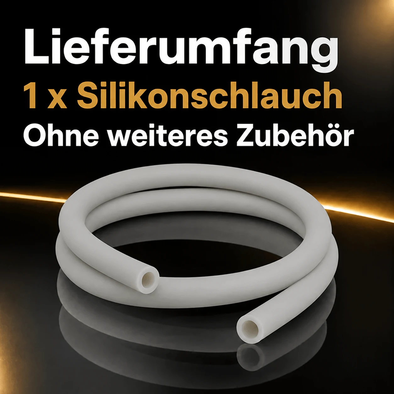 Silikonschlauch Grau Matt – Lieferumfang