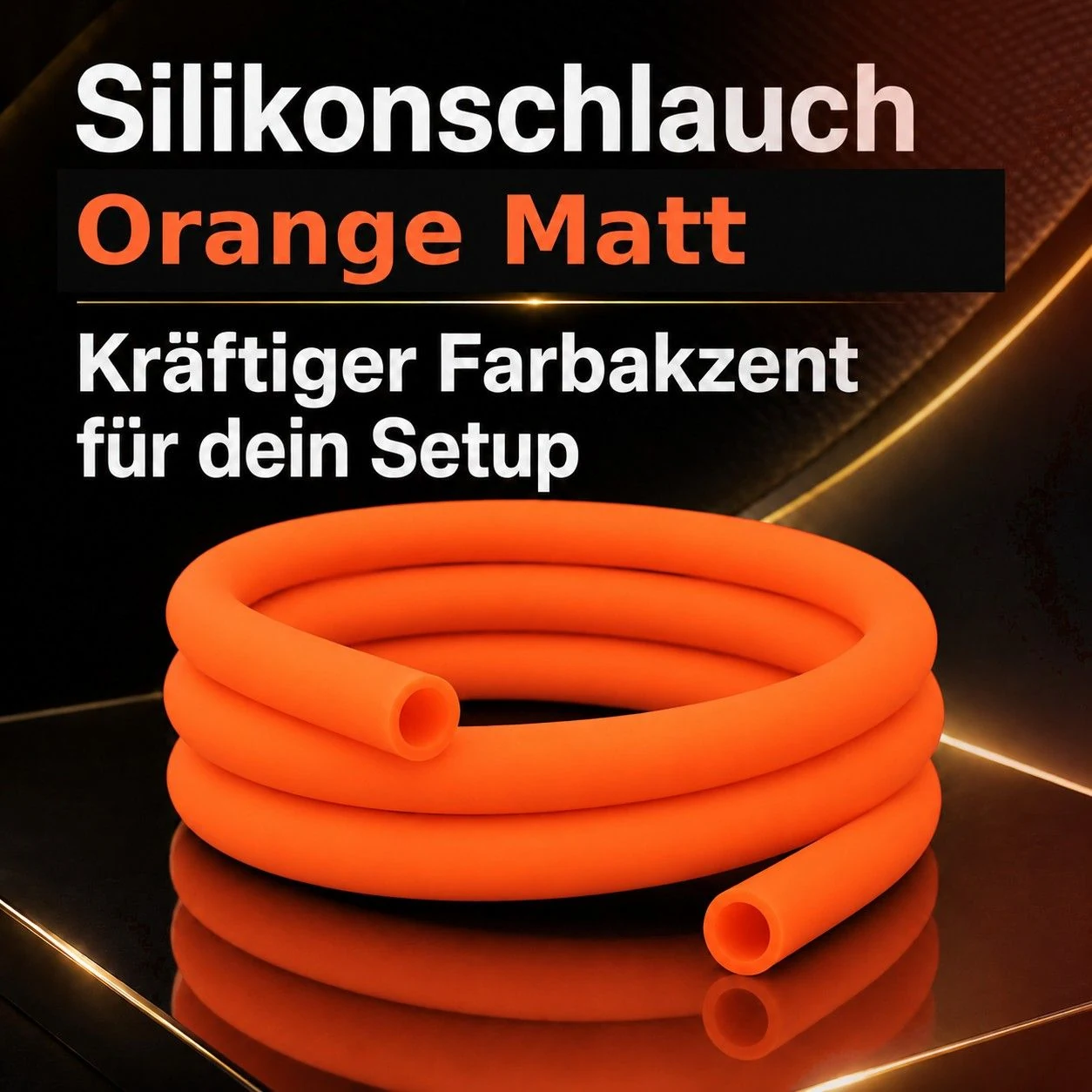 Shisha-Silikonschlauch Orange Matt – Anwendung an der Shisha