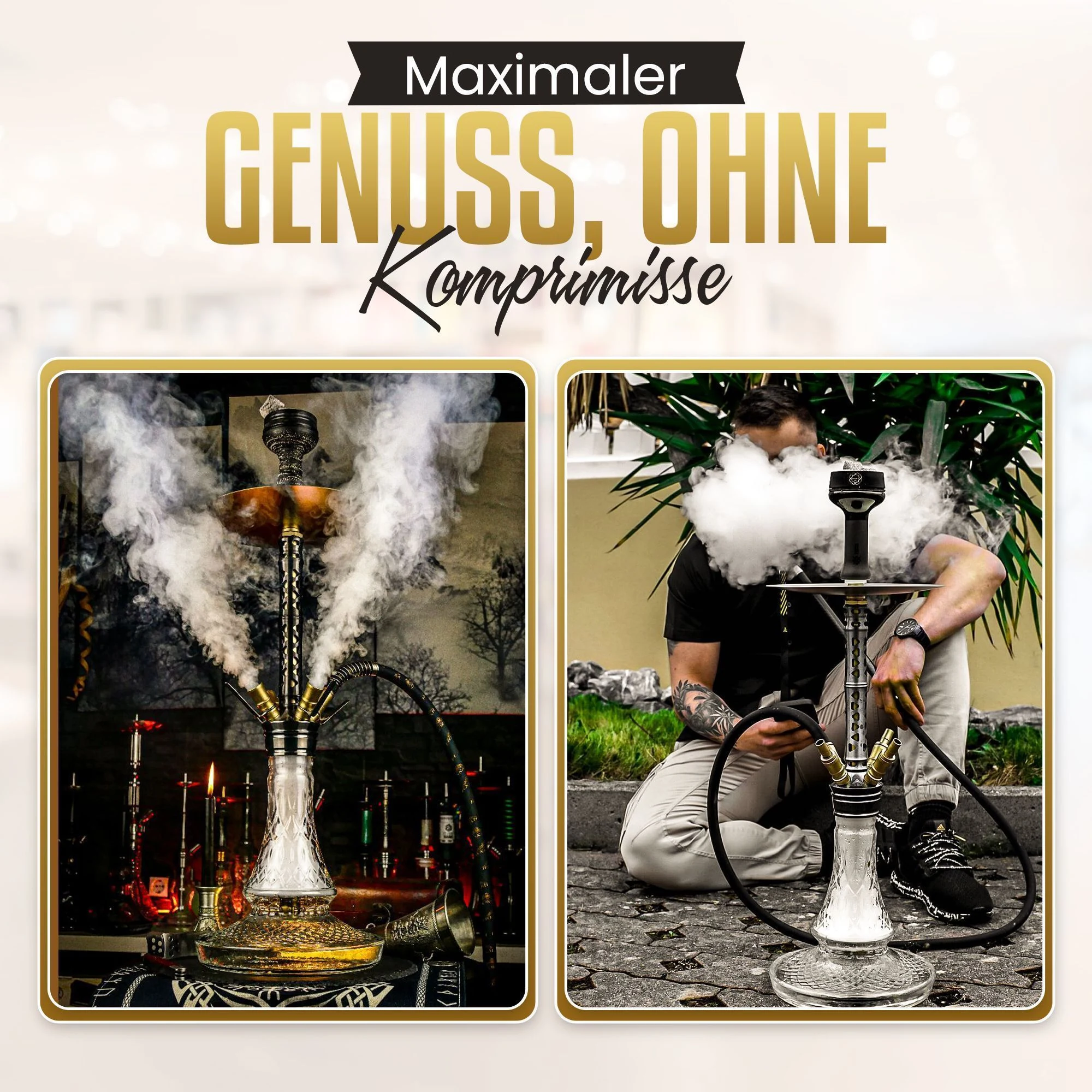 Bumblebee Shisha in Schwarz und Gelb – Produktansicht