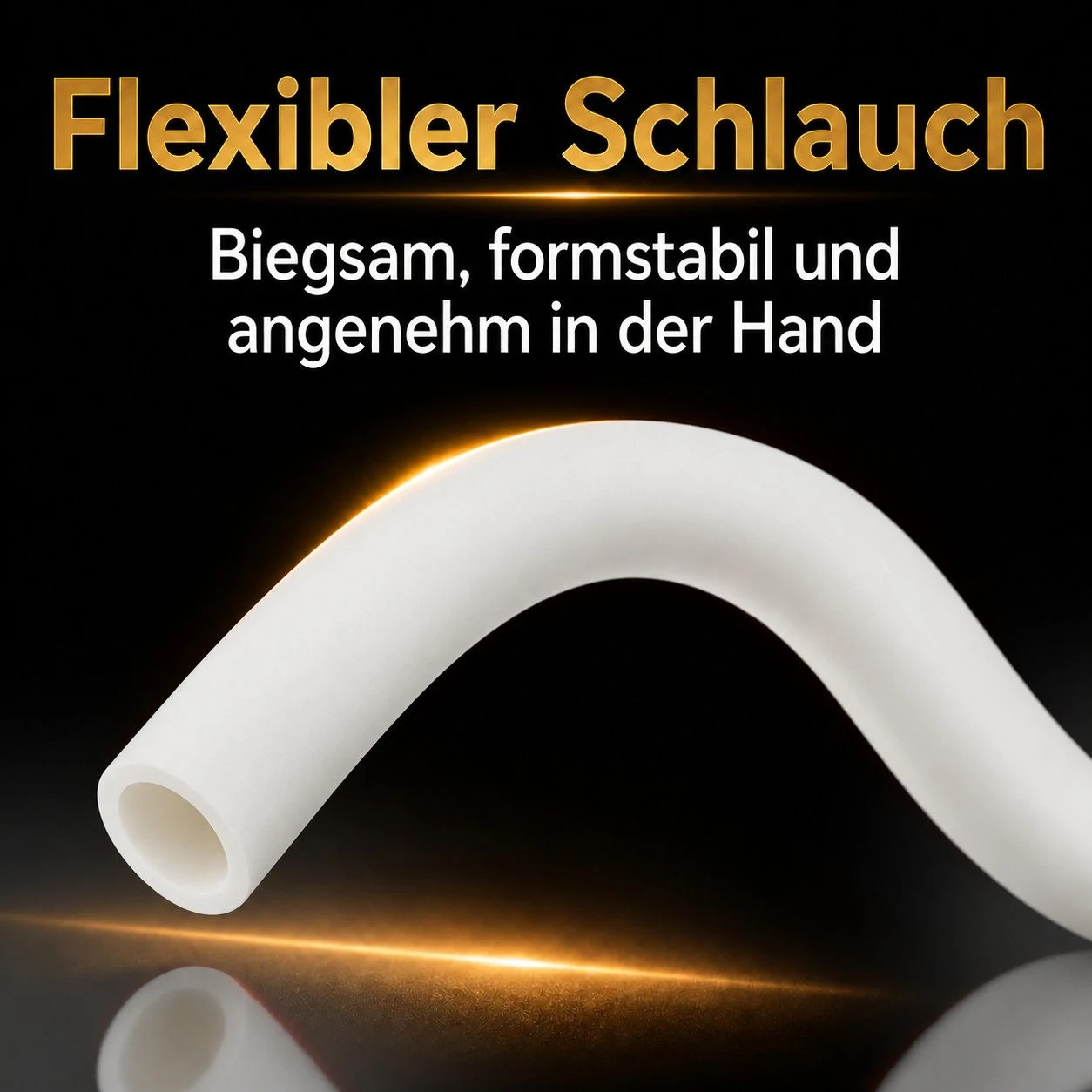 Shisha-Silikonschlauch Weiß Matt – flexible und knickfeste Ausführung