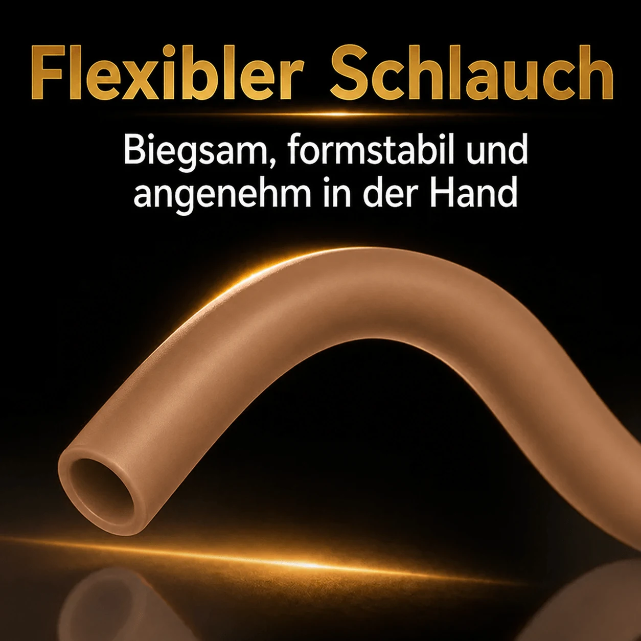 Shisha-Silikonschlauch Gold Matt – flexible und knickfeste Ausführung