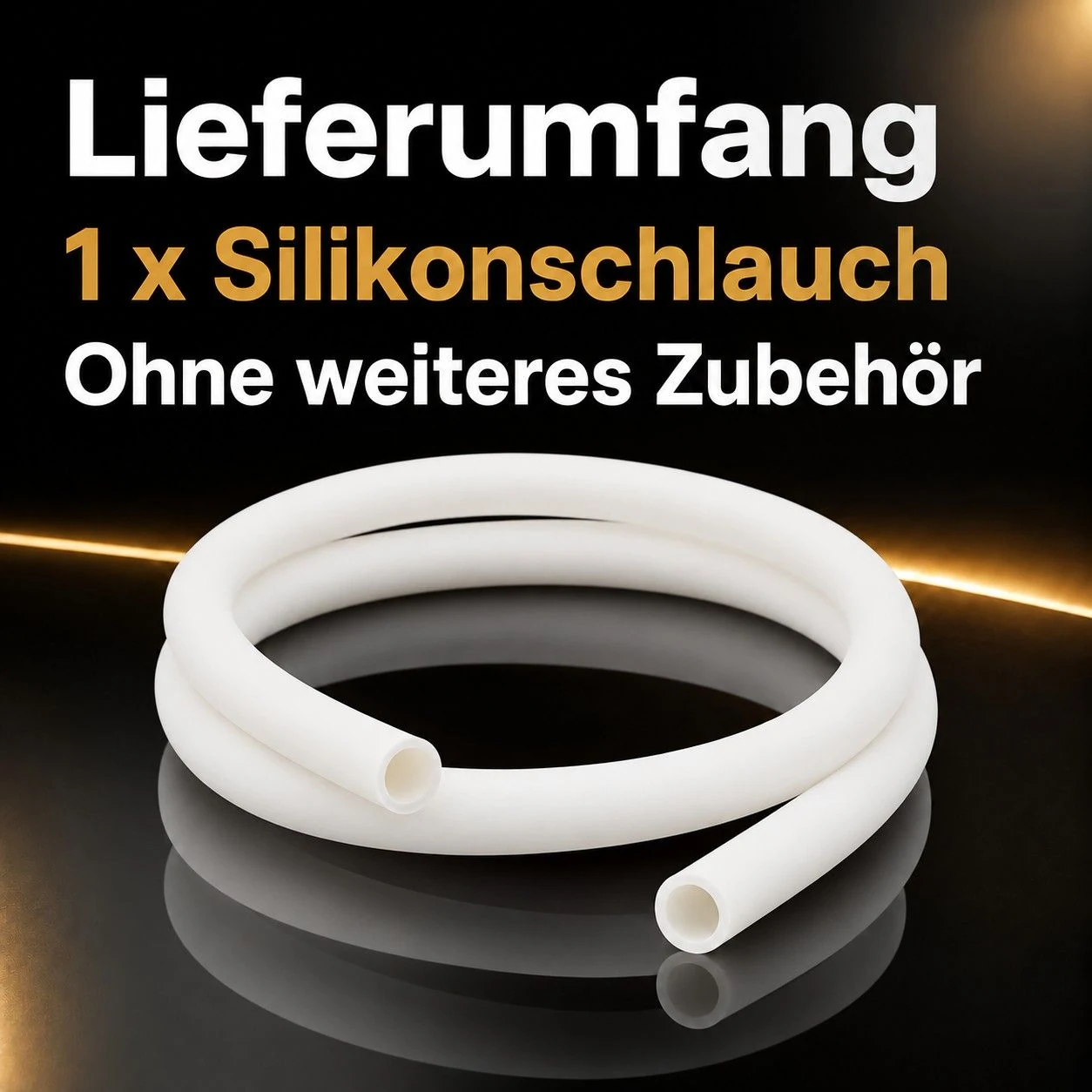Shisha-Silikonschlauch Weiß Matt – Lieferumfang