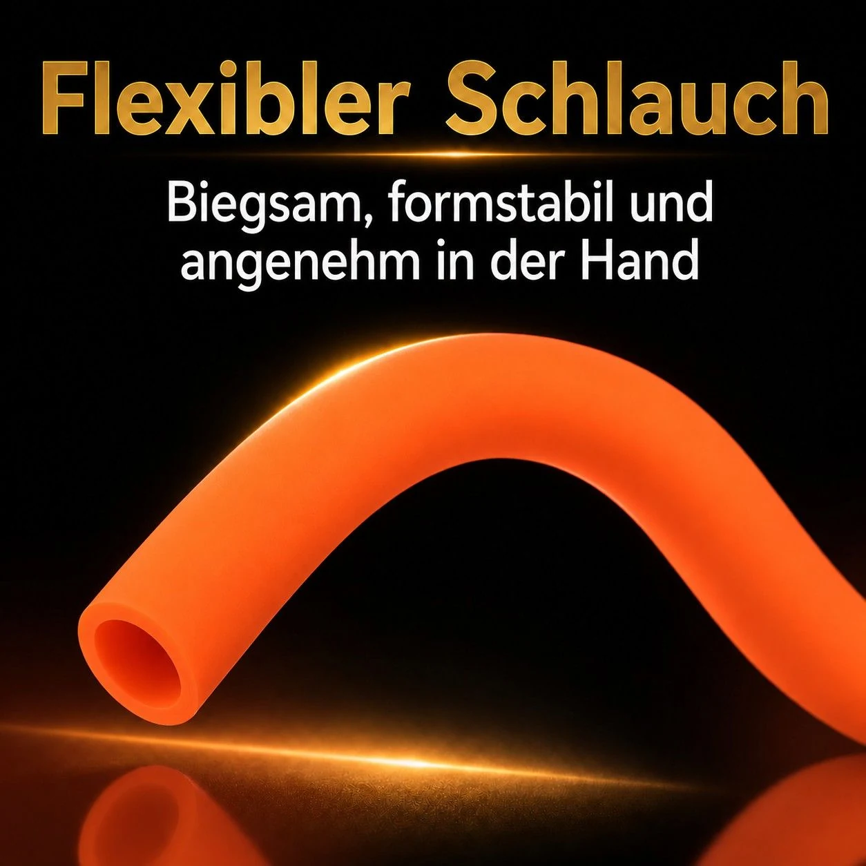 Shisha-Silikonschlauch Orange Matt – flexible und knickfeste Ausführung