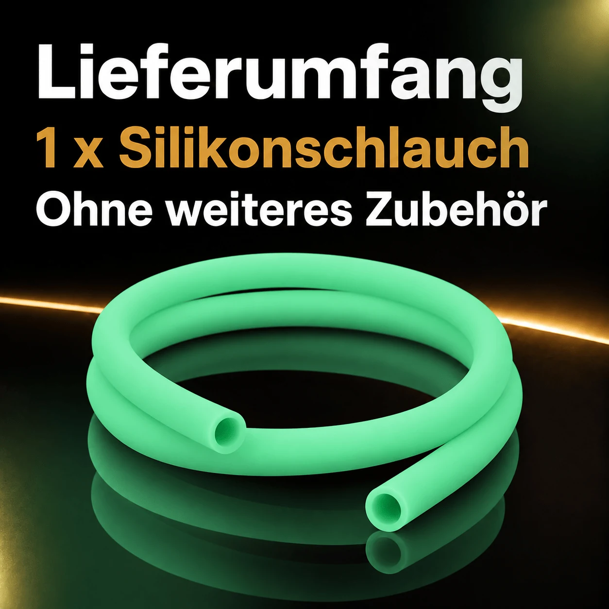 Silikonschlauch Mintgrün Matt – Lieferumfang