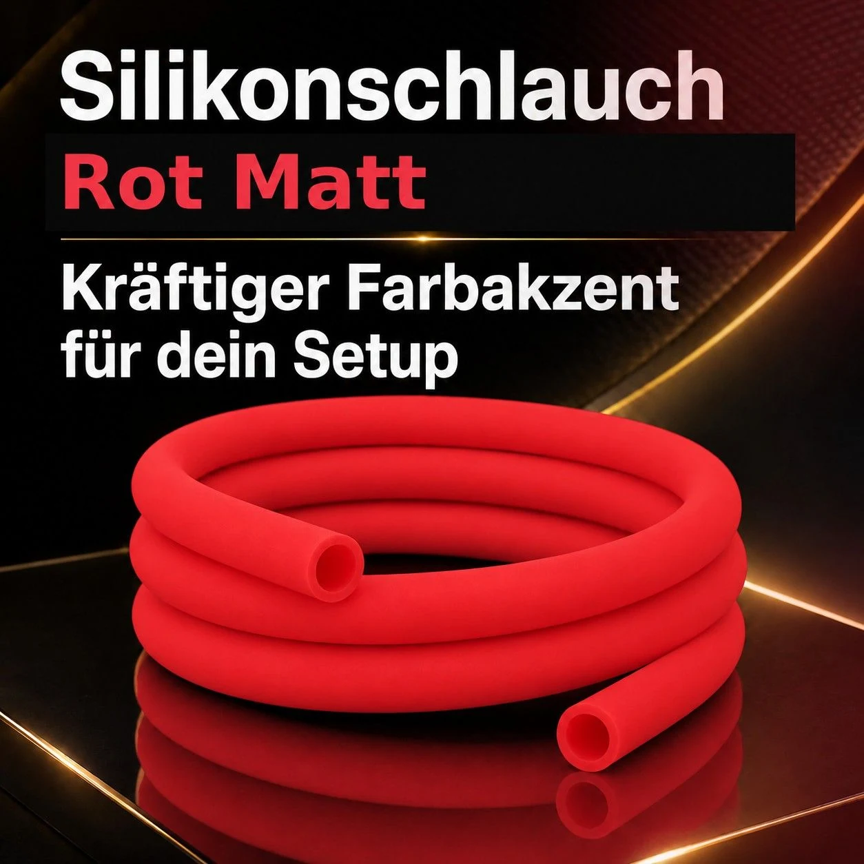 Shisha-Silikonschlauch Rot Matt – Anwendung an der Shisha