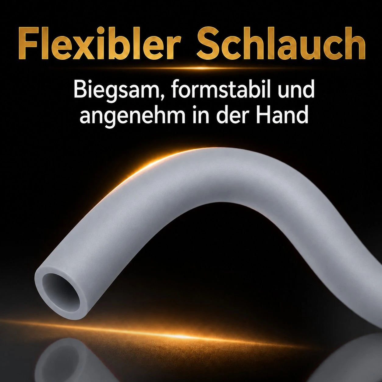 Shisha-Silikonschlauch Silber Matt – flexible und knickfeste Ausführung