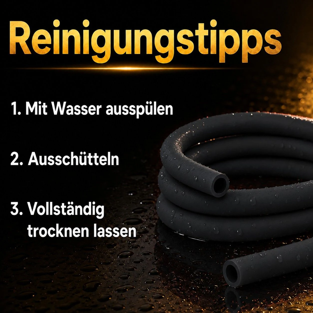 Shisha-Silikonschlauch Schwarz Matt – Reinigung und Pflege