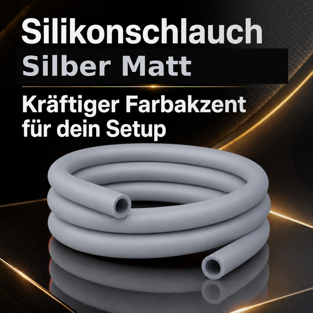 Shisha-Silikonschlauch Silber Matt – Anwendung an der Shisha