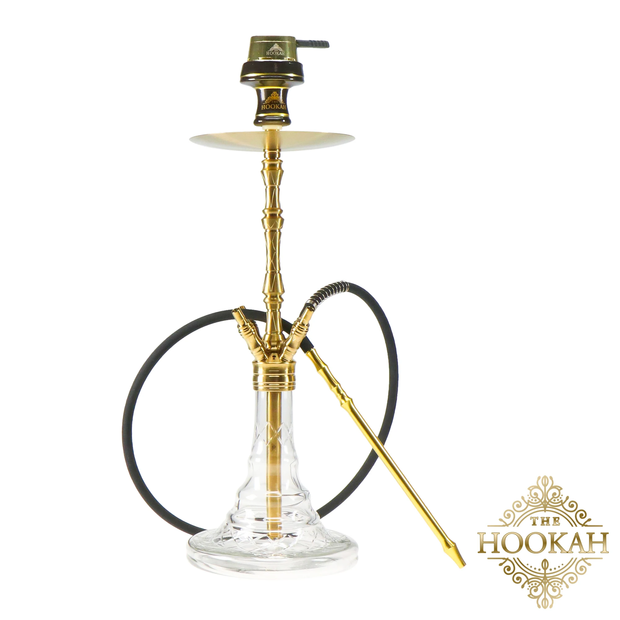 Performante Golden Edition Shisha-Set mit Phunnel und Ehrenzange – Produktansicht