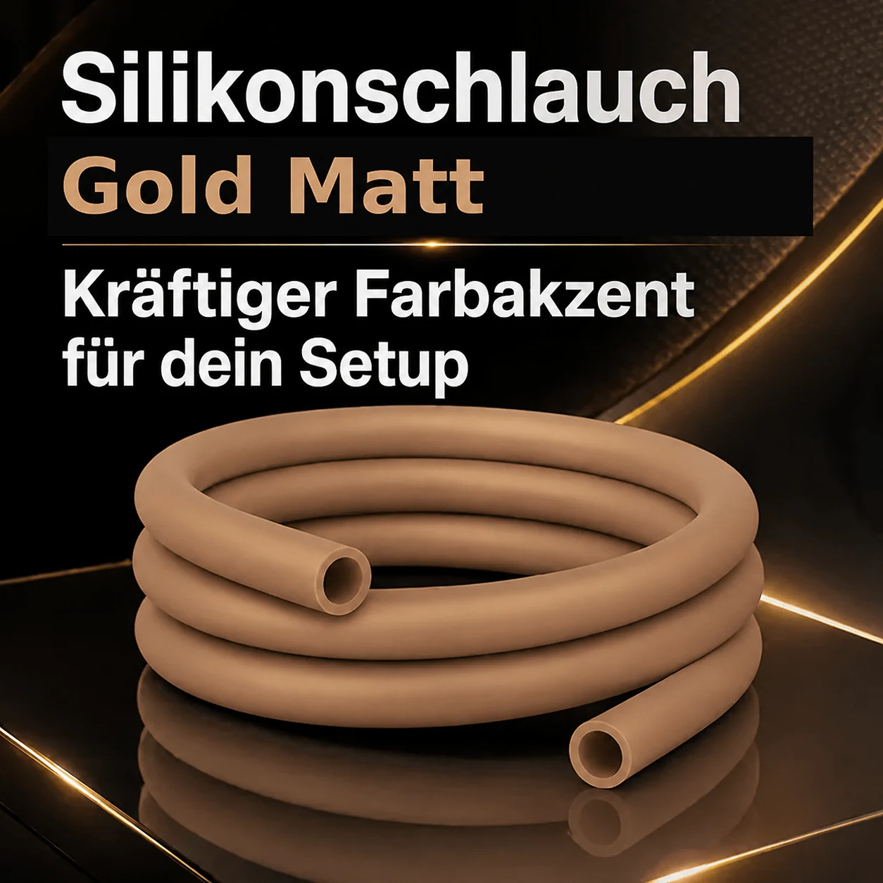 Shisha-Silikonschlauch Gold Matt – Anwendung an der Shisha