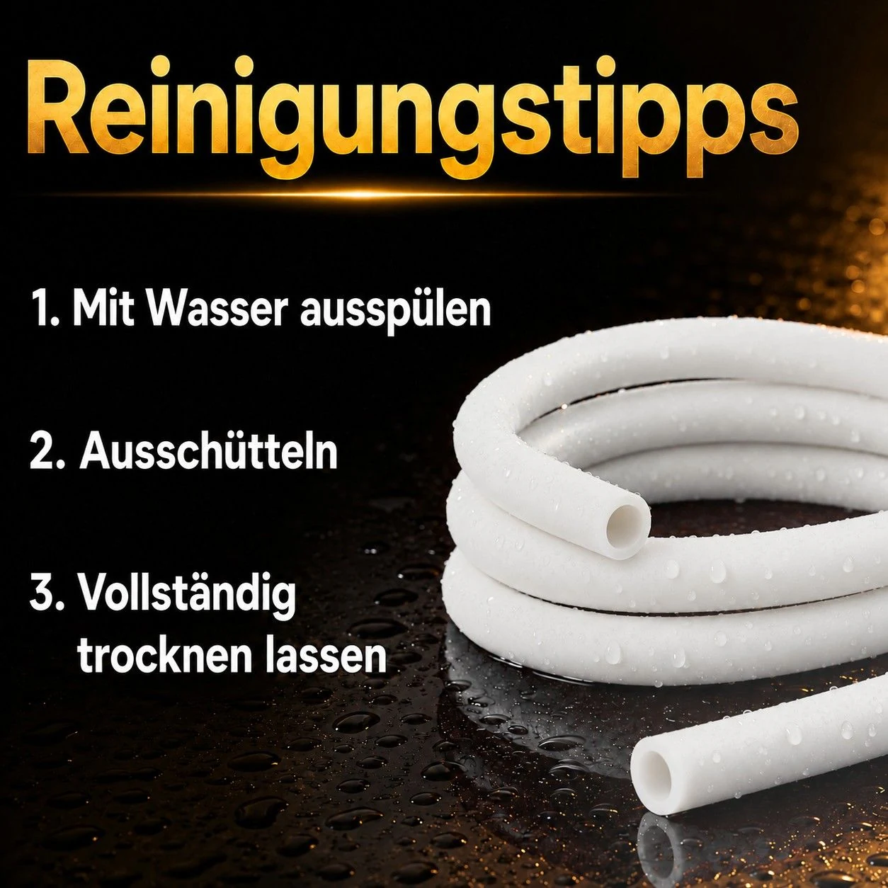 Shisha-Silikonschlauch Weiß Matt – Reinigung und Pflege