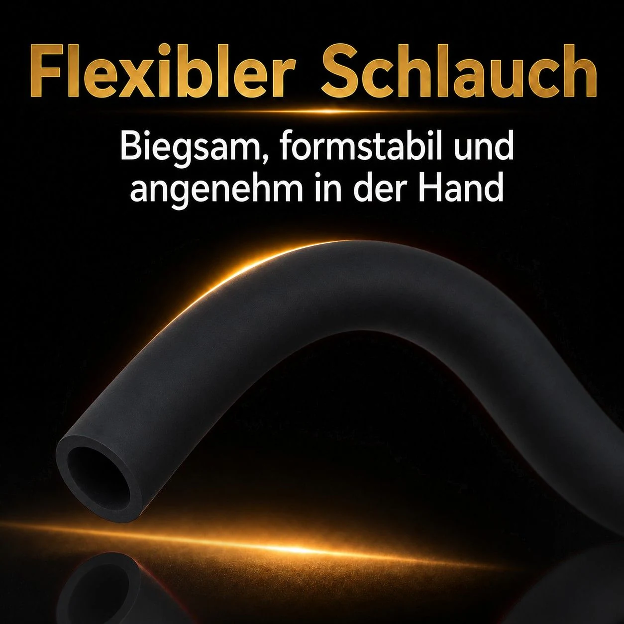 Shisha-Silikonschlauch Schwarz Matt – flexible und knickfeste Ausführung