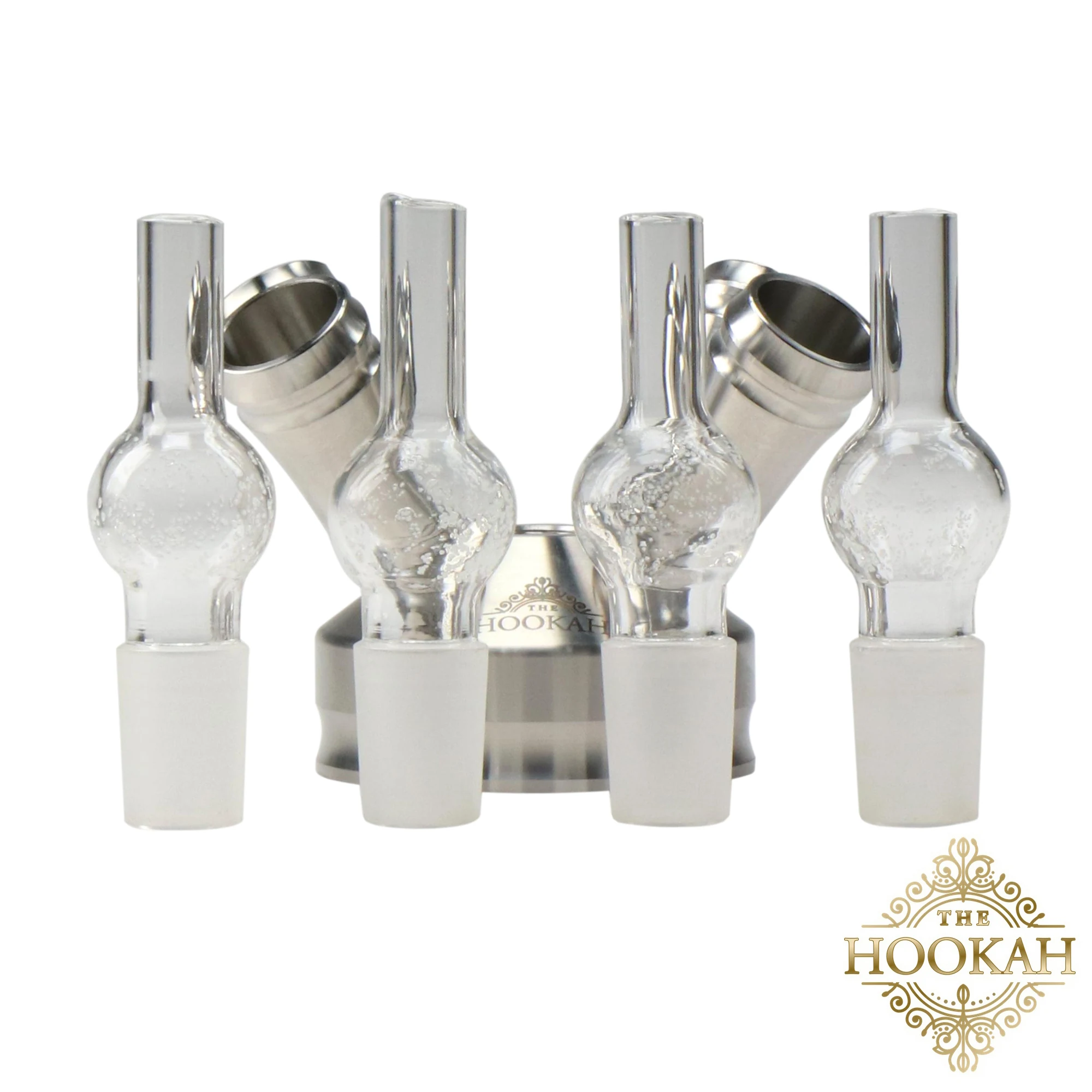 Vier Woodoo Eye Glasschliffadapter 18/8 – Produktansicht